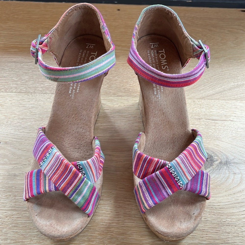 Tom’s Cork Wedge Sandals